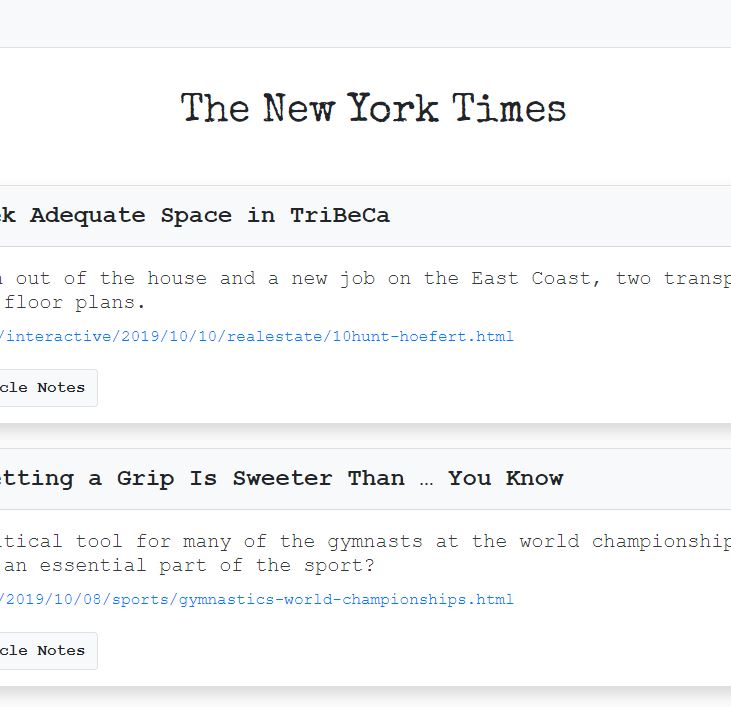 News Scraper screenshot